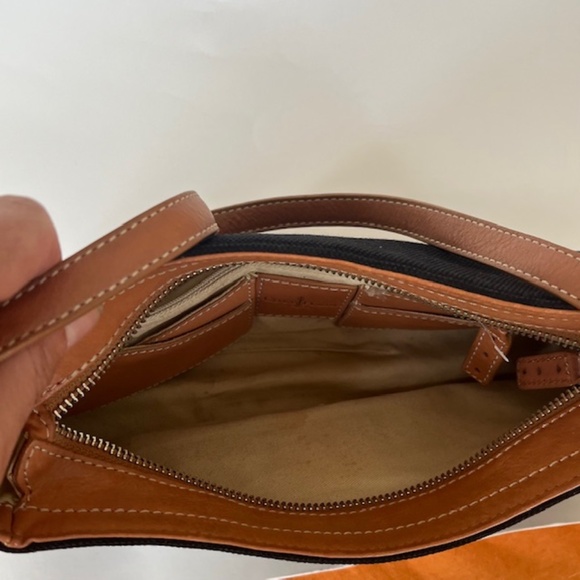 Vintage Shoulder Bag Y2k Cole Haan Mini Baguette Black Canvas Hampton Demi Purse - Picture 6 of 8